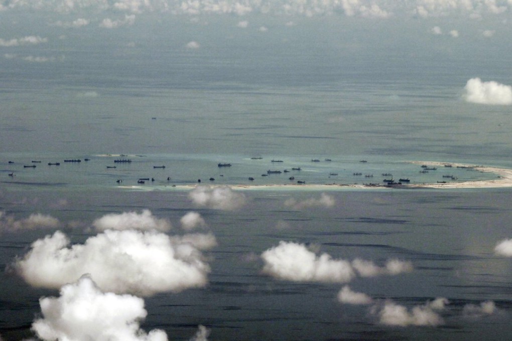 An aerial file photo of a reef in the Spratly Islands in the disputed South China Sea. Photo: Reuters