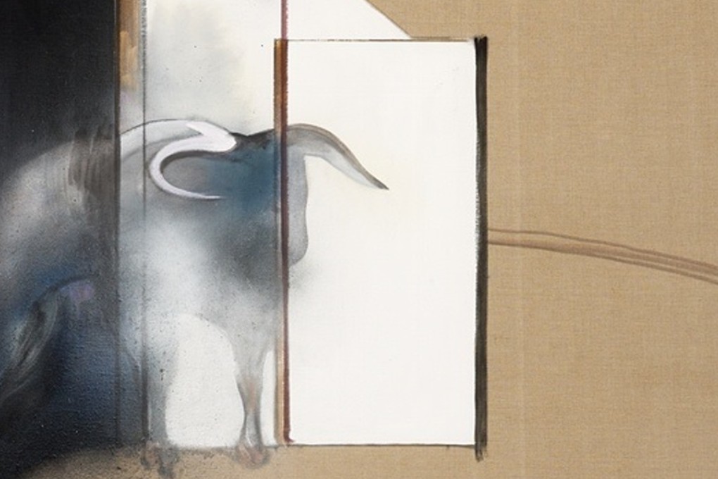 A cropped view of Fracis Bacon’s “Study of a Bull 1991”. The artwork incorporates dust from the floor of the dying artist’s studio. Photo: The estate of Francis Bacon