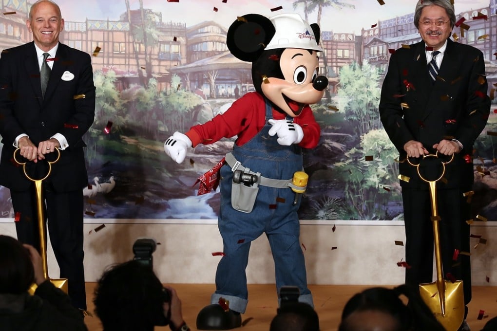 A groundbreaking ceremony was held last year for a new resort-style hotel to be built at Hong Kong Disneyland. Photo: Jonathan Wong