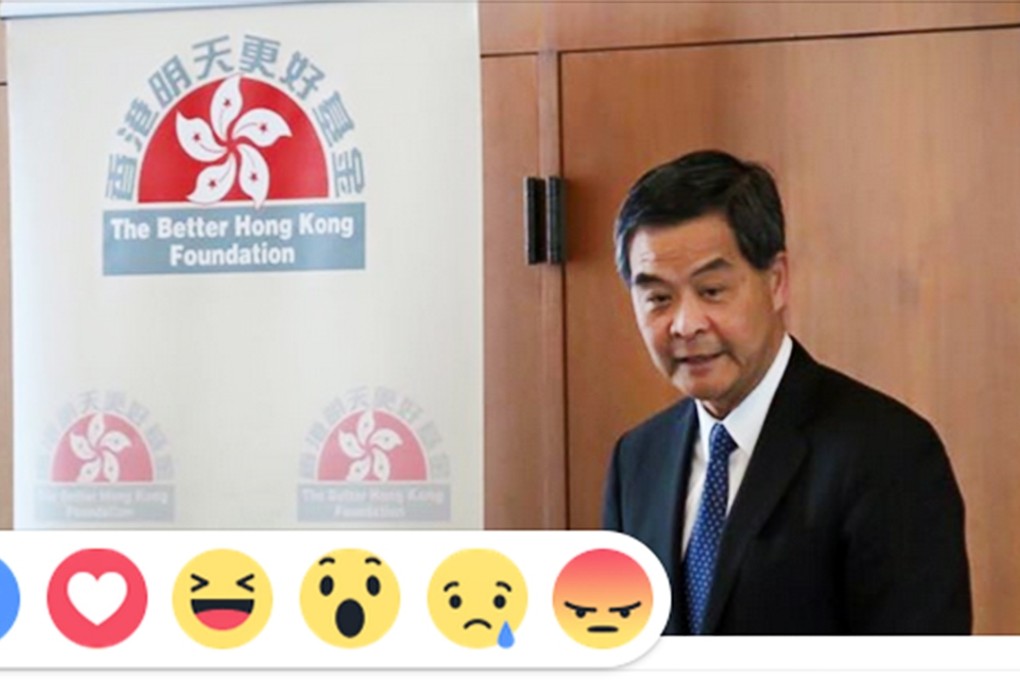 Chief Executive Leung Chun-ying’s Facebook profile was subjected to a wave of anger on Friday. Photo: SCMP Pictures