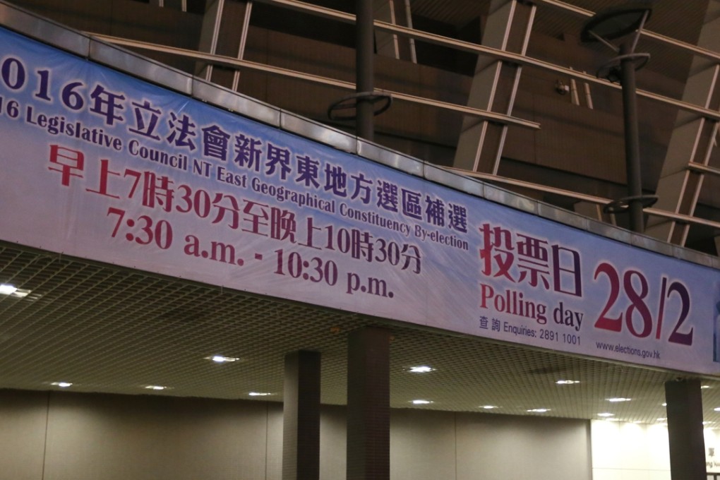 A polling station in Tseung Kwan O for the Legislative Council by-election. Photo: Felix Wong