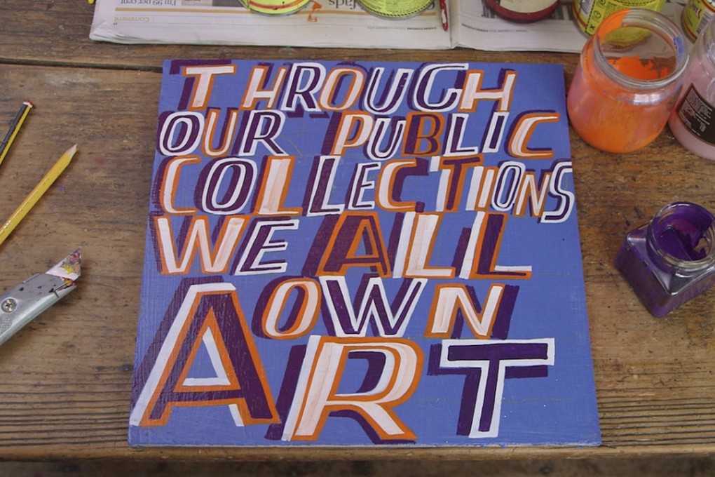 Bob and Roberta Smith’s artwork for the official launch of the Art UK website. Photo: Bob and Roberta Smith