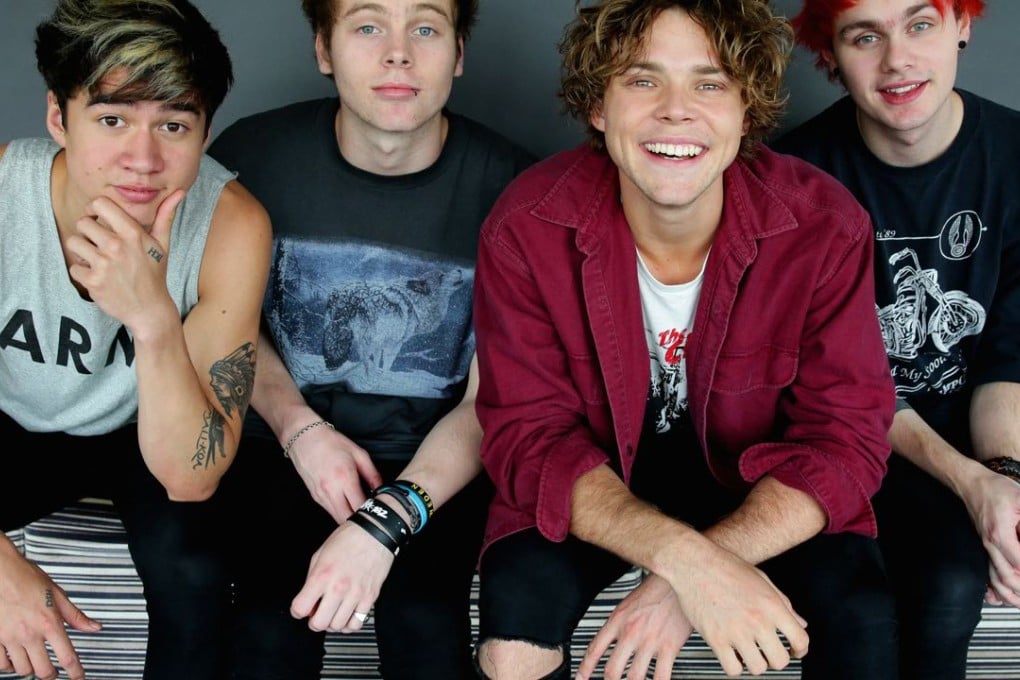 From left; Calum Hood, Luke Hemmings, Aston Irwin and Michael Clifford of 5 Seconds of Summer. Photo: Cameron Richardson/newspix