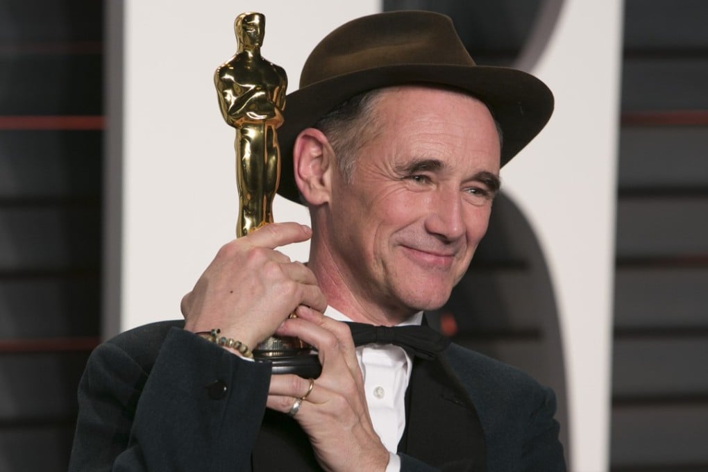 Mark Rylance with his Oscar for best supporting actor. Photo: AFP