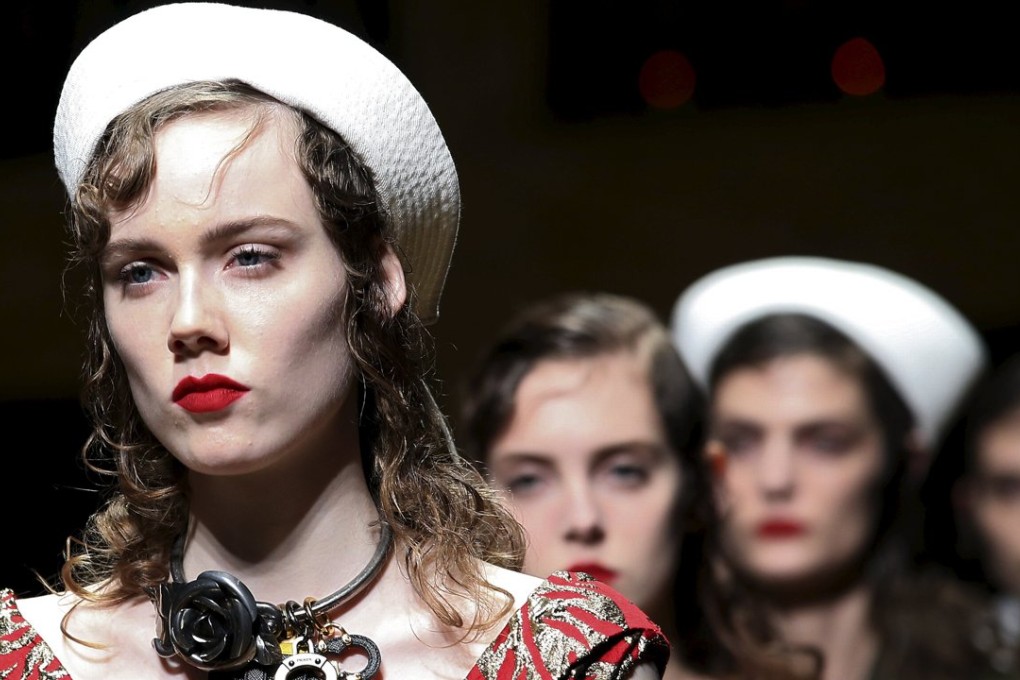 Looks from Prada’s autumn-winter 2016 women’s collection at Milan Fashion Week. Photo: Reuters