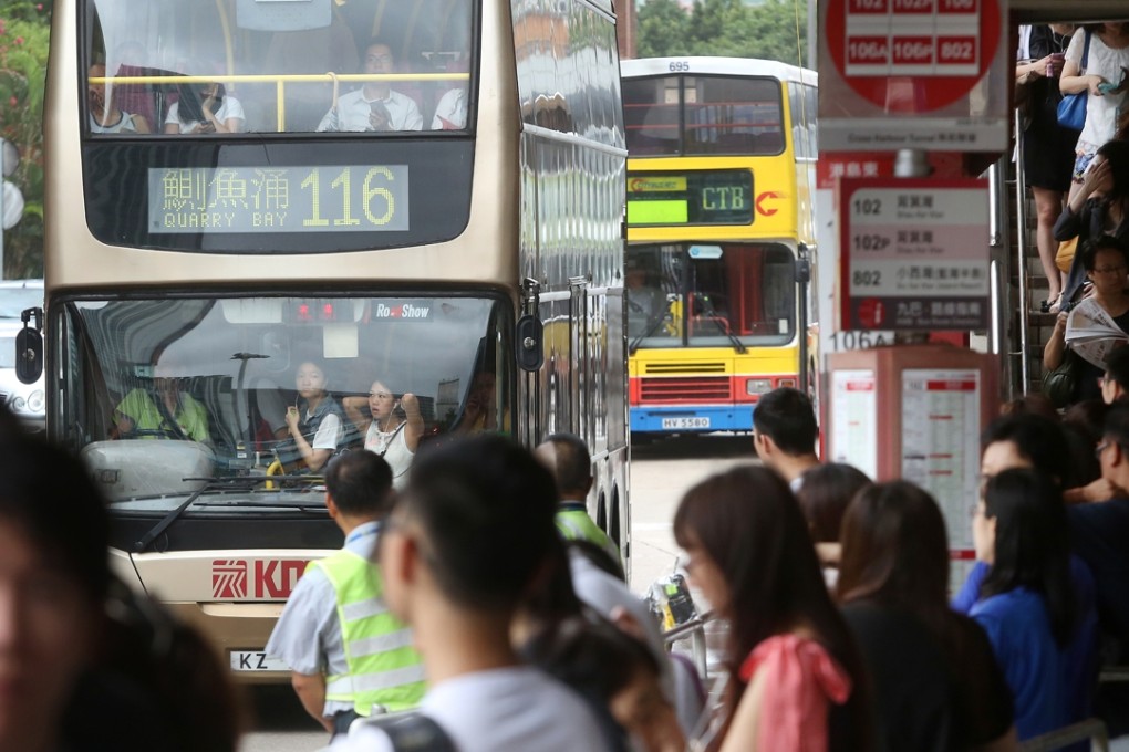 People should stay seated on moving buses. Photo: SCMP Pictures