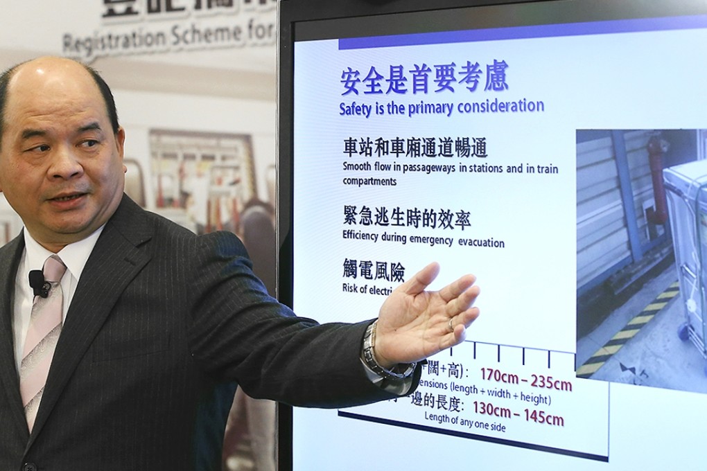 Francis Li, MTR head of operations, explains the arrangements. Photo: Sam Tsang