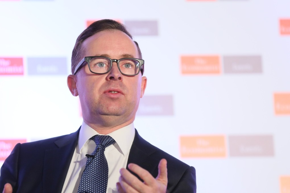 Allan Joyce speaks at the Pride and Prejudice event in Hong Kong.