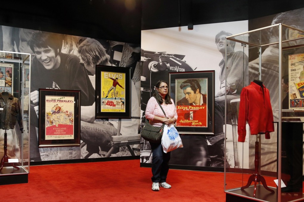 A woman tours an Elvis exhibition on the first day of the “Graceland Presents Elvis: The Exhibition - The Show - The Experience” at the Westgate Las Vegas hotel in Las Vegas last year. Photo: AP