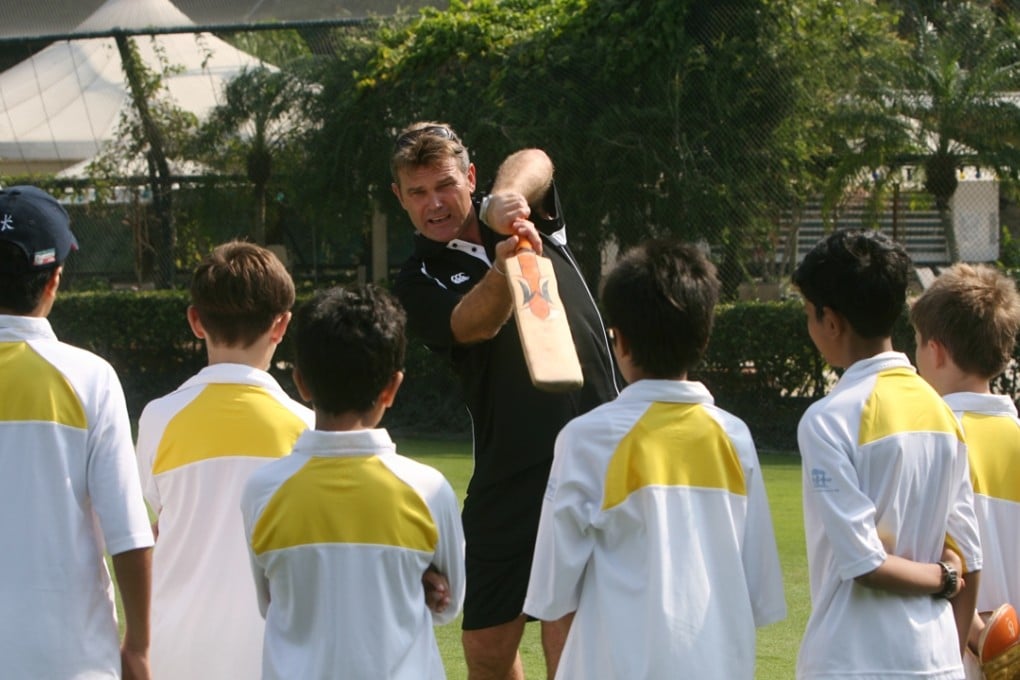 Martin Crowe conducts a coaching clinic with youngsters at Hong Kong Cricket Club in 2007. Photo: SCMP Pictures