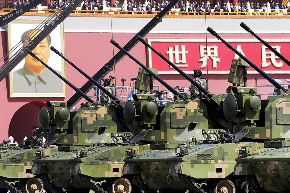 Chinese anti-aircraft artilleries take part in last September’s military parade in Beijing to mark the 70th anniversary of the end of the second world war. Photo: Reuters