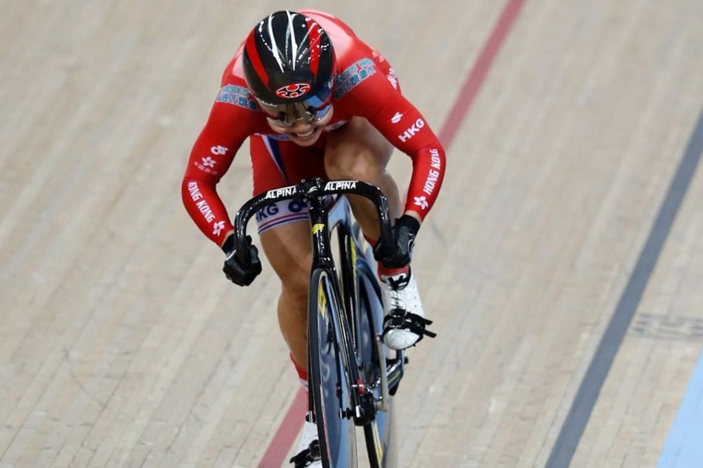 Hong Kong’s Sarah Lee is all smiles as she rides her way to silver in the women’s 500m time trial final at the Lee Valley VeloPark in London on Friday. Photo: AFP