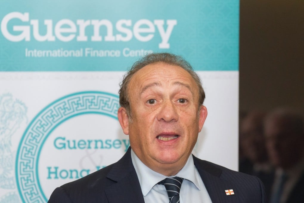 Kevin Stewart, Minister of Commerce and Employment of Guernsey, at a ceremony to mark the open of its office Hong Kong on March 1. Photo: SCMP Handout