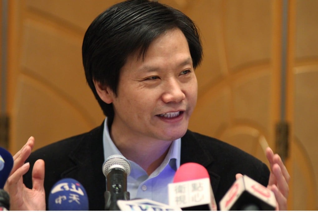 Xiaomi chief executive Lei Jun outlines his proposals at a press conference in Beijing on Monday. Photo: Simon Song