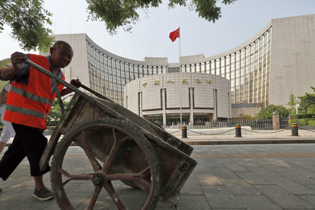 The People’s Bank of China last week lowered the reserve requirement ratio by 0.5 percentage point. Photo: EPA