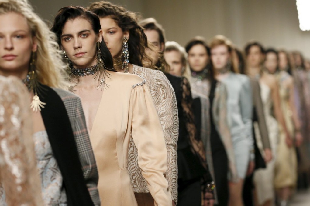 Models present creations by designers Chemena Kamali and Lucio Finale during Lanvin’s autumn-winter women's ready-to-wear collection show in Paris. Photo: Reuters