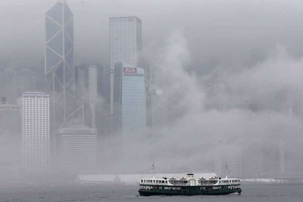Crossing the harbour this morning looked like a scene out of Stephen King’s The Mist. Photo: Dickson Lee