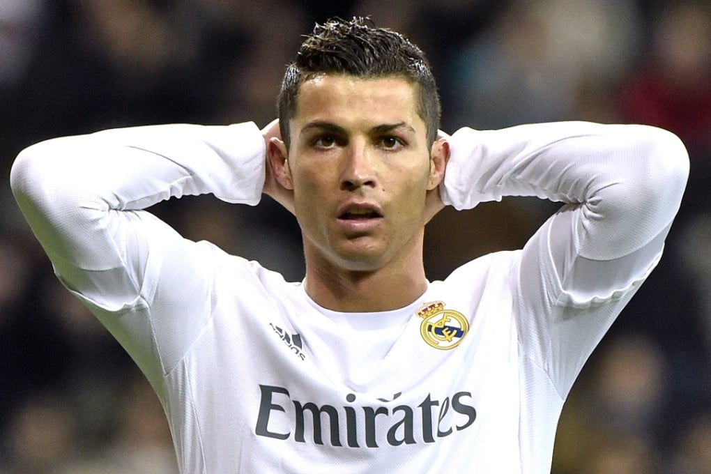 Real Madrid's Cristiano Ronaldo rues a missed chance. Photo: AFP