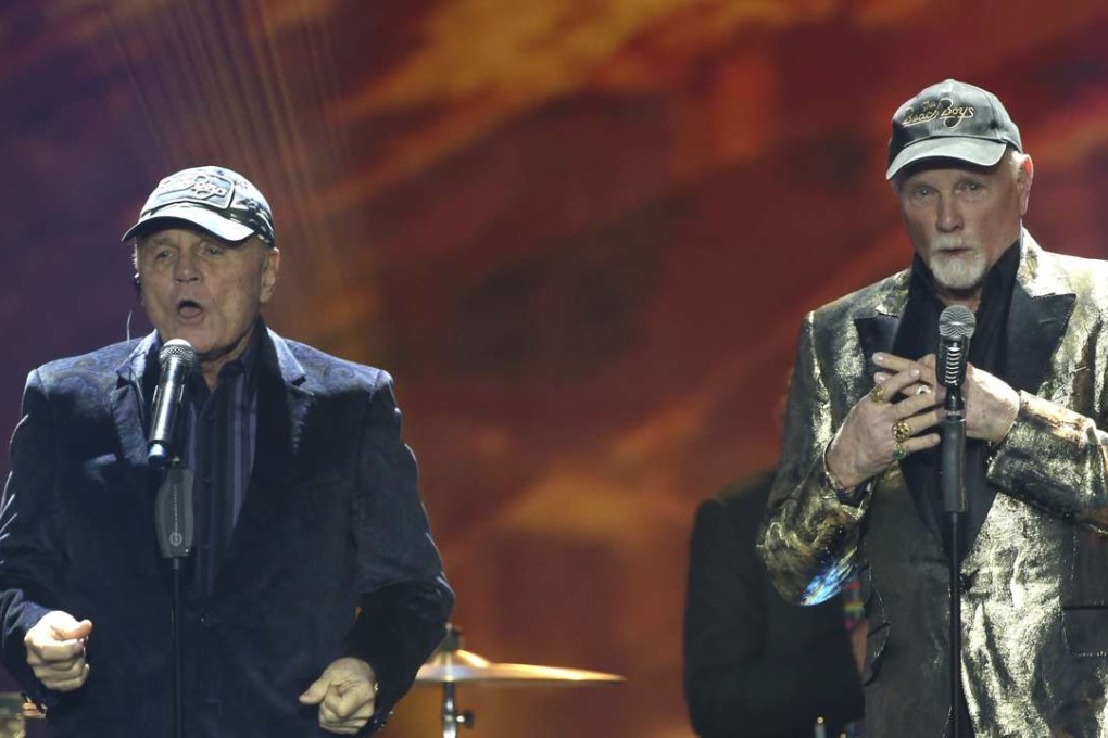 Bruce Johnston, left, and Mike Love of The Beach Boys in Germany last month. Photo: Corbis
