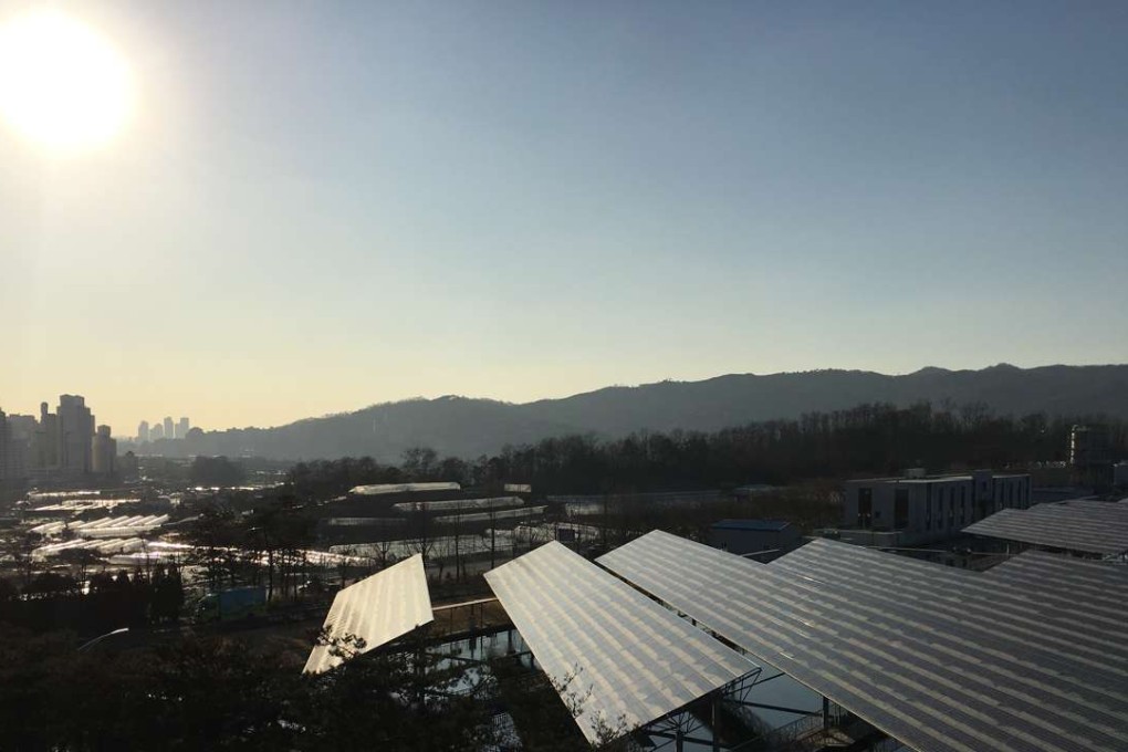 A solar power plant at the Amsa Arisu Water Purification Centre Photo: Ernest Kao