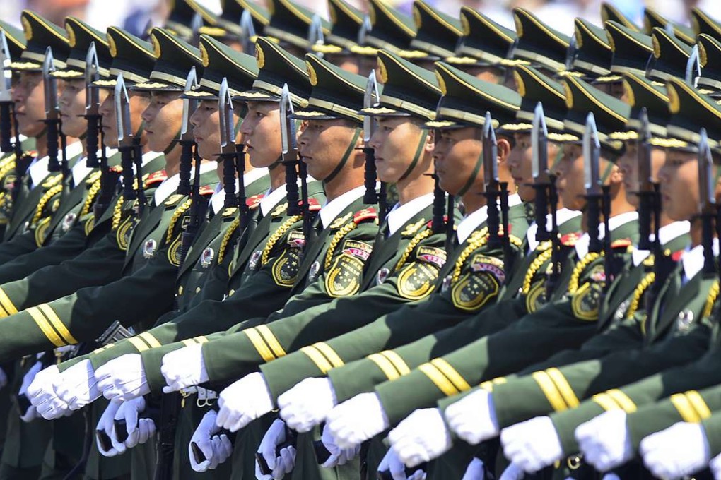Members of China’s armed police force attend a military parade in Beijing in September 2015. Photo: Xinhua