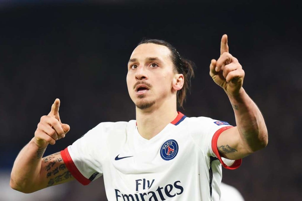 Paris Saint-Germain’s Zlatan Ibrahimovic was once again the scourge of Chelsea. Photo: EPA