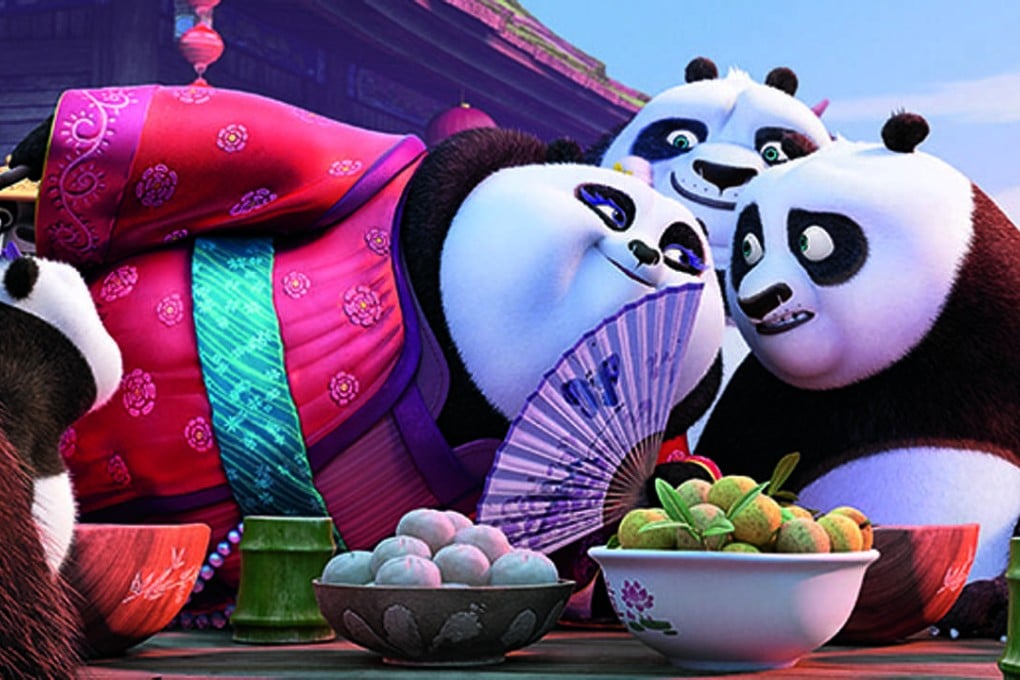 Mei Mei (voiced by Kate Hudson) makes eyes at Po (Jack Black) in a scene from Kung Fu Panda 3. Photos: Dreamworks