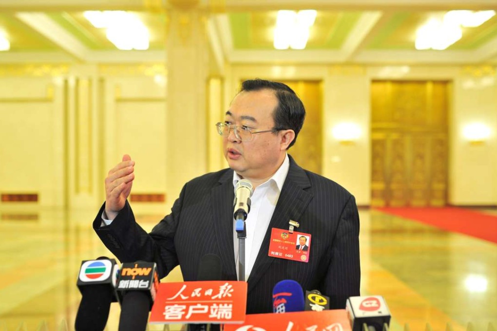 Liu Jianchao, director of the International Cooperation Bureau of the Communist Party’s Central Commission for Discipline Inspection, takes questions in Beijing on Friday. Photo: Xinhua