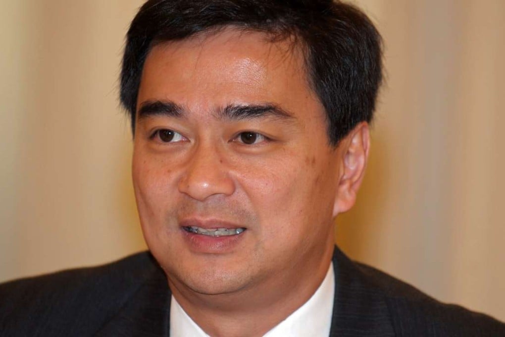 File photo of ex-Thai leader Abhisit Vejjajiva, who says the junta is in “panic mode”. Photo: AFP