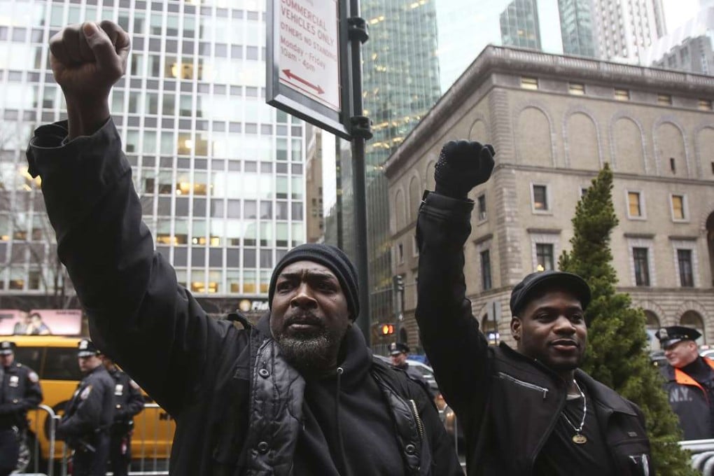 Black Lives Matter protesters attending a rally in New York last month. Chinese academics told a government organised press conference in Beijing that the US had a huge problem with racism, particularly in the police. Photo: Reuters