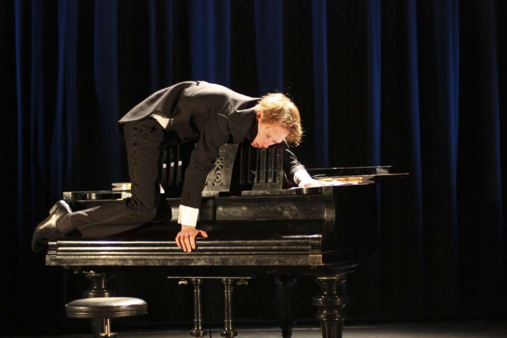 Thomas Monckton is preparing for a recital in comic mime piece The Pianist.