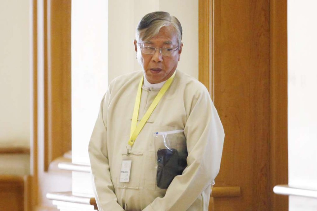 Htin Kyaw was picked by lawmakers as president on Tuesday, March 15, 2016. Photo: AP