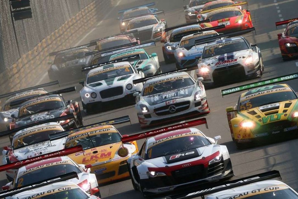 Amateur car racing is taking off in China, which has hosted a Formula 1 Grand Prix race in Shanghai since 2004, in line with the country’s growing wealth. This 2014 file photo shows the final of the Macau GT Cup. Photo: SCMP Pictures
