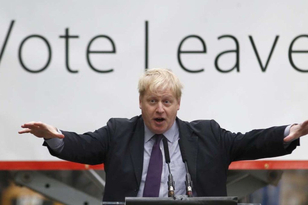 London Mayor Boris Johnson speaks at campaign event in favour of Britain leaving the European Union, in Dartford, Britain on Friday. Photo: Reuters