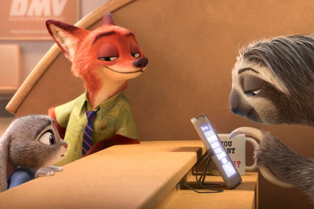 A still from the movie “Zootopia”, which broke a one-day record for box-office takings for an animated film in China. Photo: AP