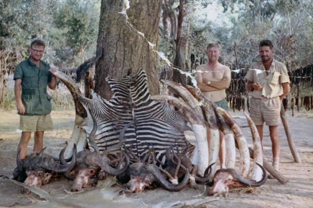 A hunting camp in what was then Rhodesia in the early 1960s, with Peter Wood’s father on the right.