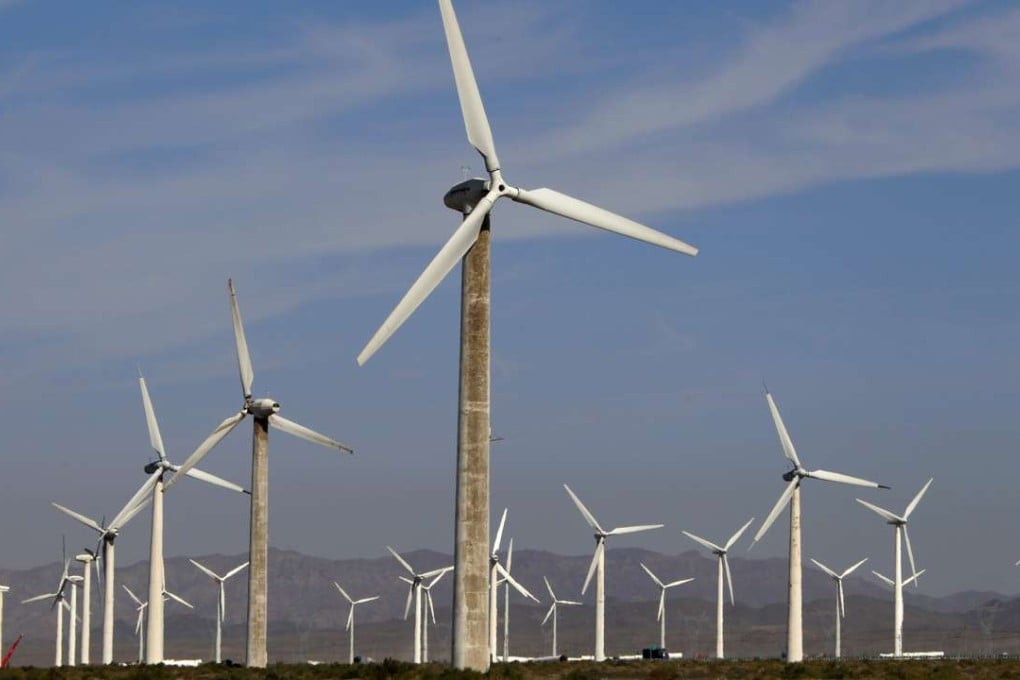 A wind farm in Xinjiang. Photo: Reuters