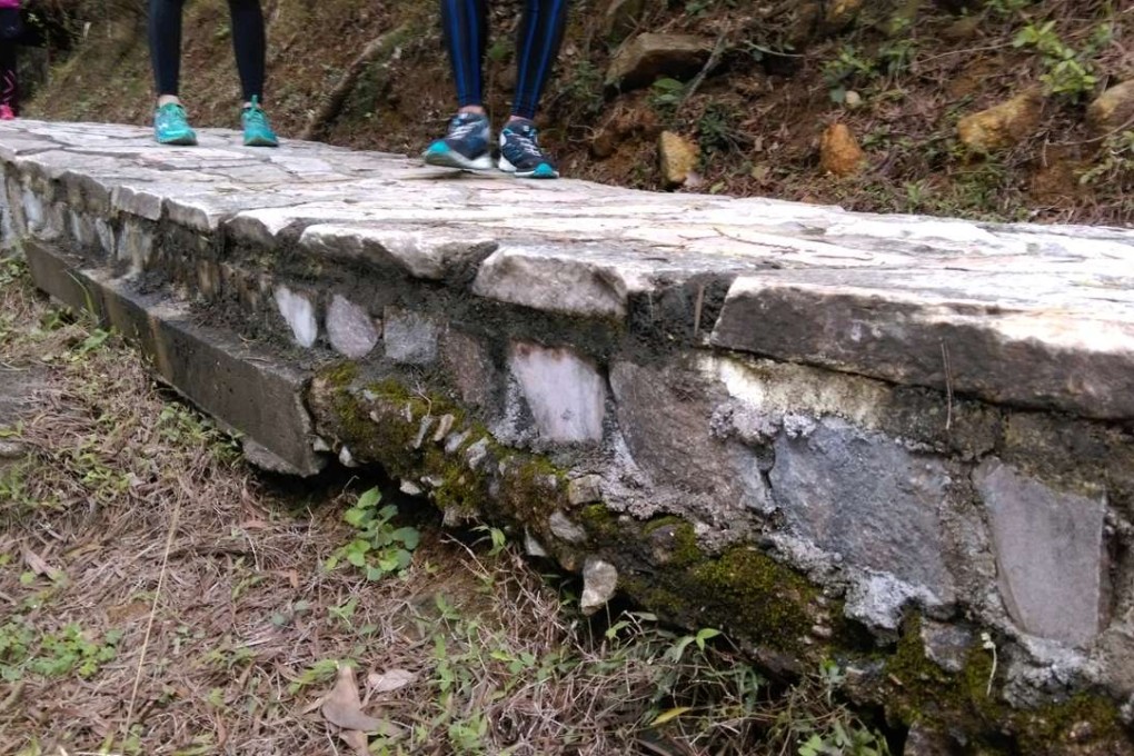 Concrete was used twice to pave over Yuen Tsuen Ancient Trail.