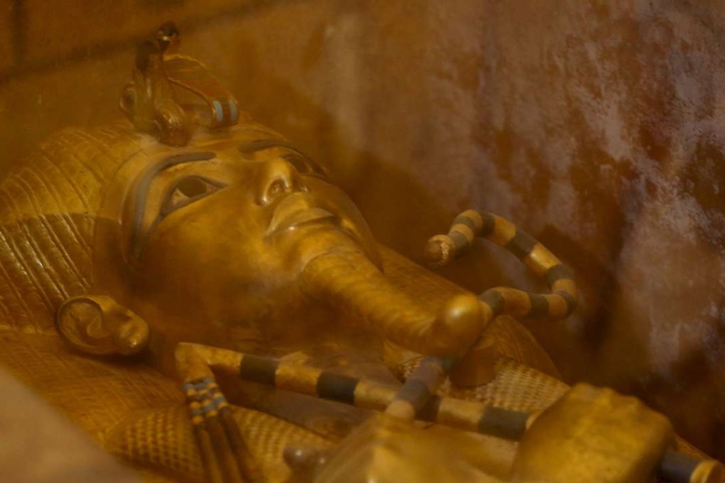 The golden sarcophagus of King Tutankhamun in his burial chamber is seen in the Valley of the Kings, in Luxor, Egypt. Photo: Reuters