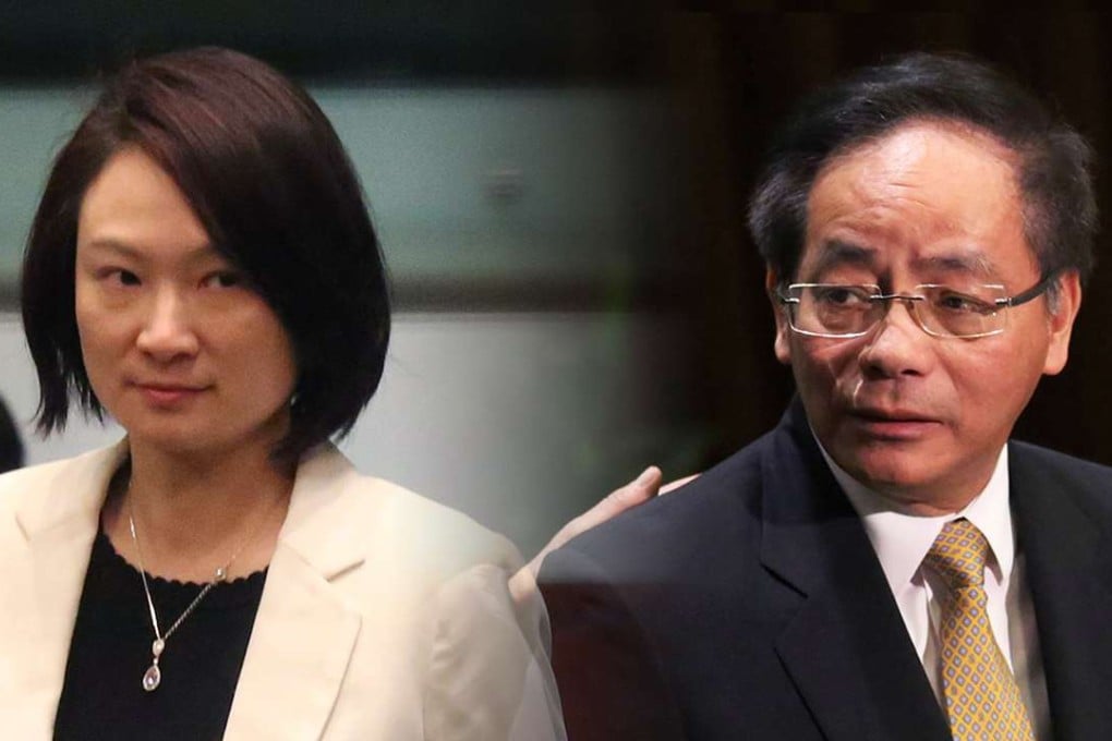 Veteran lawmaker Ip Kwok-him (right) has replaced DAB chairwoman Starry Lee in Exco after the latter’s resignation. Photos: Nora Tam