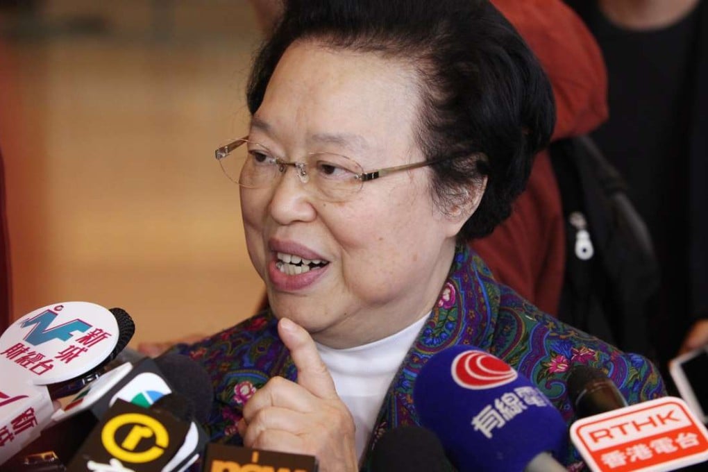 Maria Tam talks to Hong Kong media im Beijing while attending the annual liang hui. Photo: Simon Song