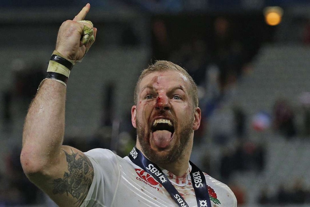 England's James Haskell celebrates. Photo: AP