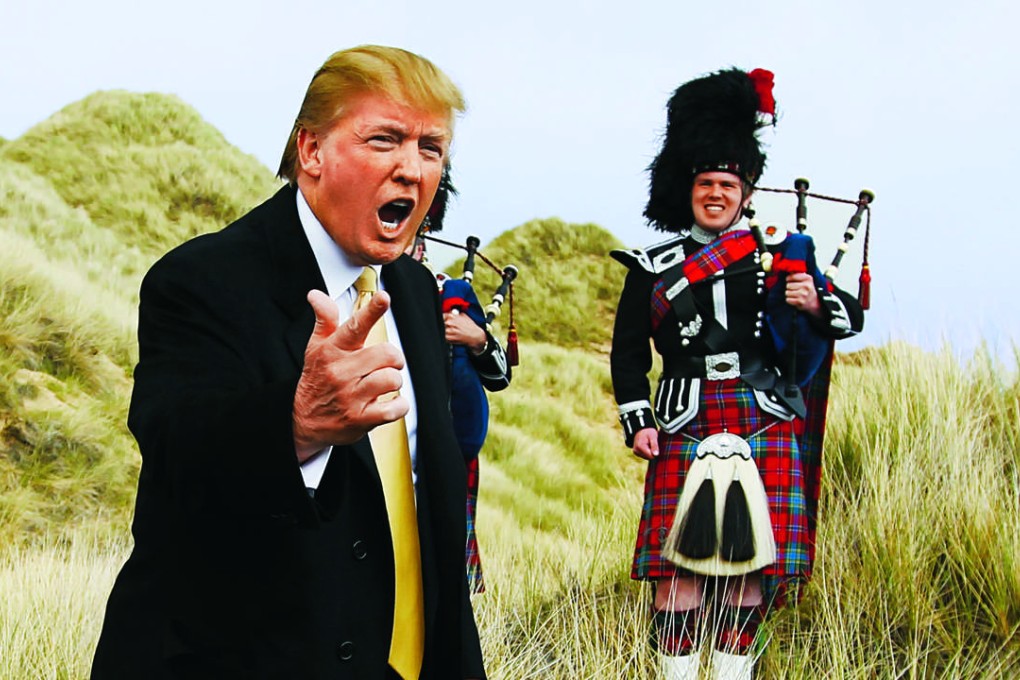 Donald Trump, seen at his proposed golf resort, near Aberdeen, has always worn his Scottish ancestry with pride. Photo: Reuters