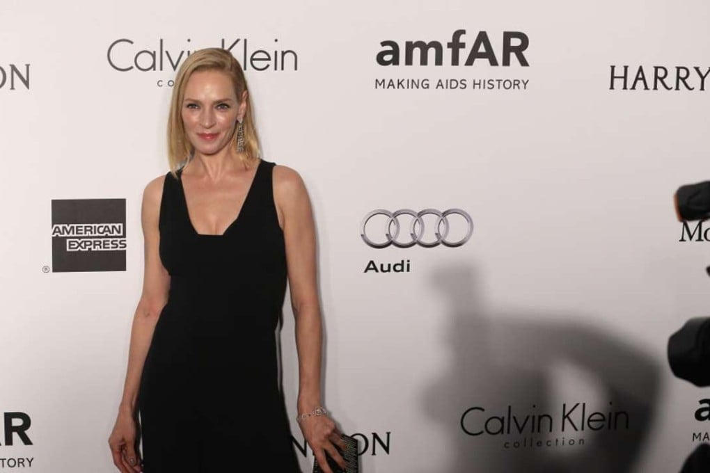 Actress Uma Thurman attends Amfar Fundraising Gala Hong Kong at Shaw Studios in Tseung Kwan O. Photo: Felix Wong