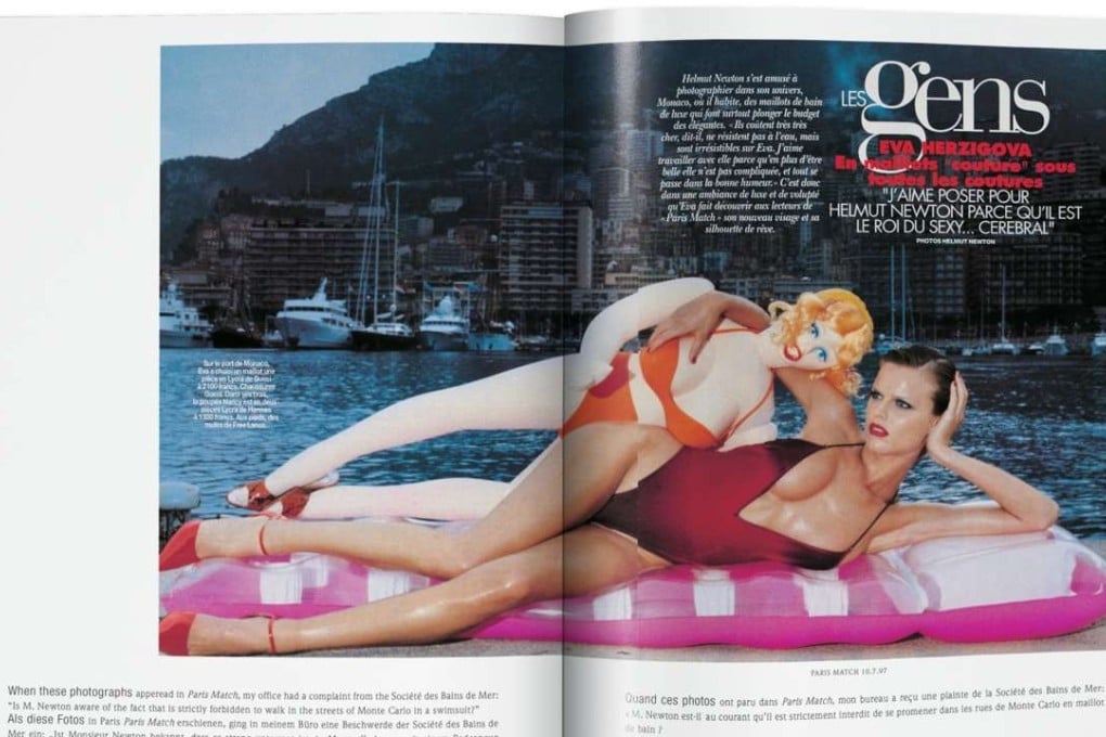 Eva Herzigova photographed in Monte Carlo by Newton for Paris Match.