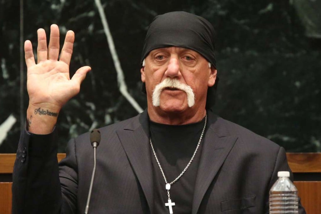 Terry Bollea, aka Hulk Hogan, takes the oath in court during his trial against Gawker Media, in St Petersburg, Florida, in this pool photo taken March 8, 2016. Photo: Reuters
