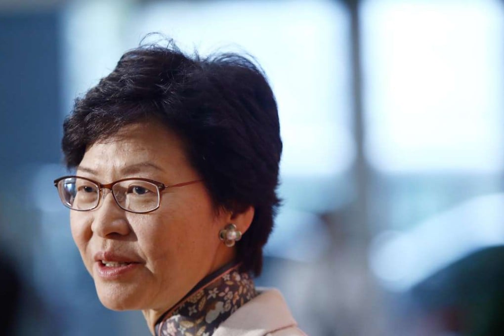 Hong Kong Chief Secretary Carrie Lam Cheng Yuet-ngor speaking in Tamar last week. Photo: Sam Tsang