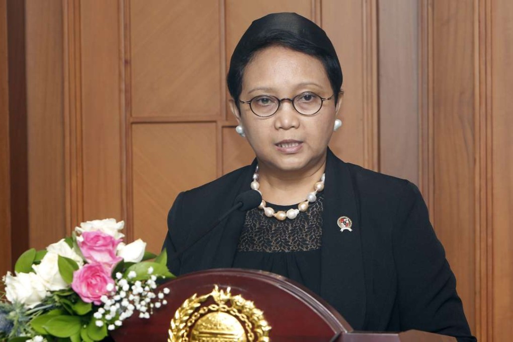 Indonesian Foreign Minister Retno Marsudi told reporters her government has lodged a formal protest to China over the confrontation in its waters. Photo: EPA