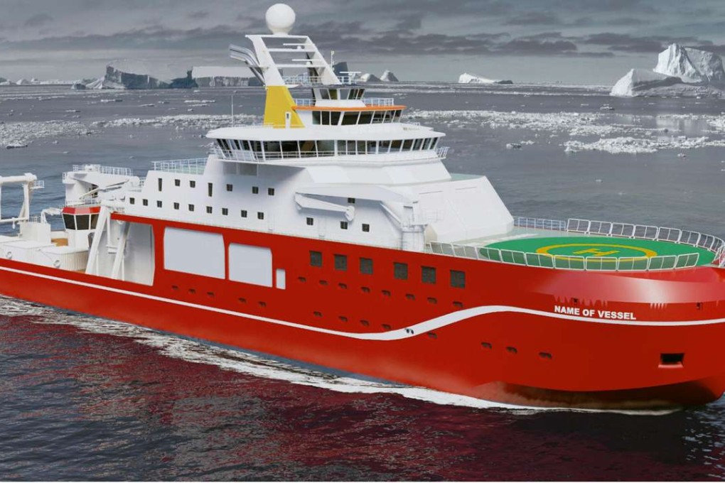A computer generated image of the UK Natural Environment Research Council's new polar research ship, which is the subject of a public naming campaign. Photo: AFP