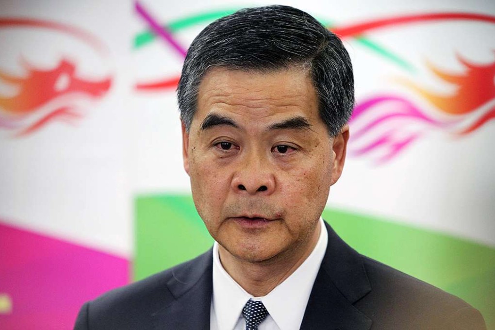 Leung Chun-ying said he would seek to work with Beijing on a diplomatic level to solve the problem. Photo: Simon Song